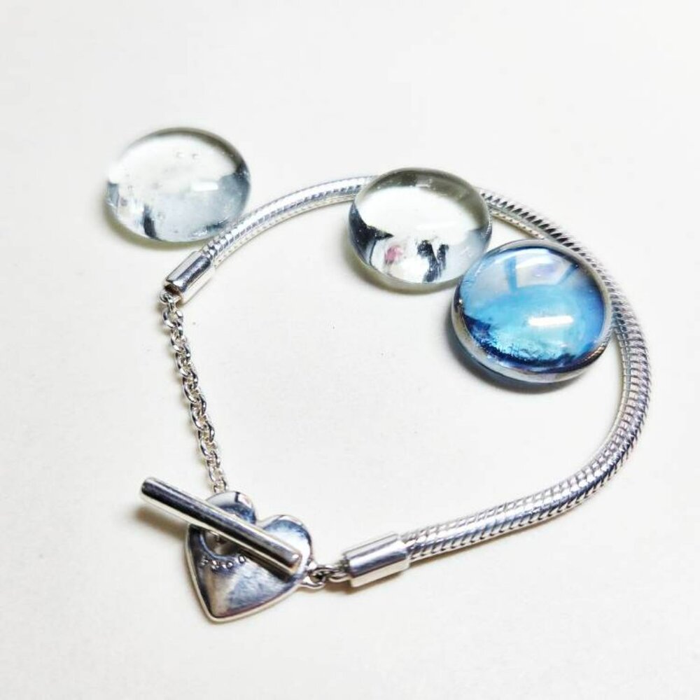 Authentic Pandora Heart Clasp Toggle Bracelet Ste… - image 6